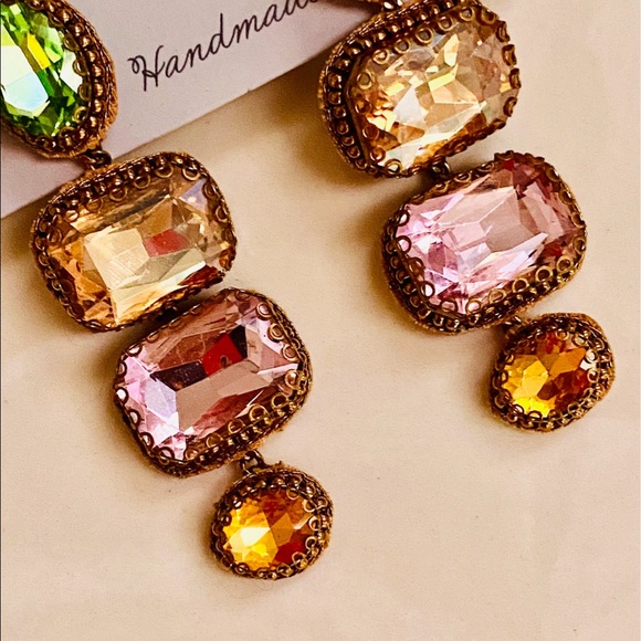 NWT Anthropologie Deepa Beaded Crystal Chandeliers - Picture 10 of 14